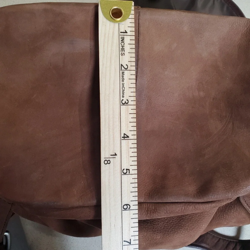 Ellington Leather Goods Suede and Leather Backpack Brown Tan Vintage Style